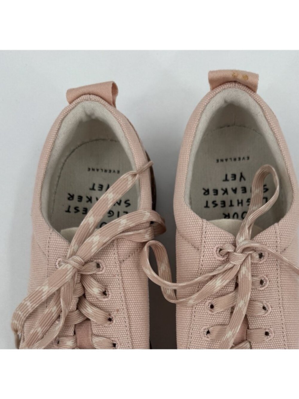 Everlane Tread Bare Sneaker size 13 Women's in Pink Canvas Classic Lace-up Shoes - Picture 4 of 10